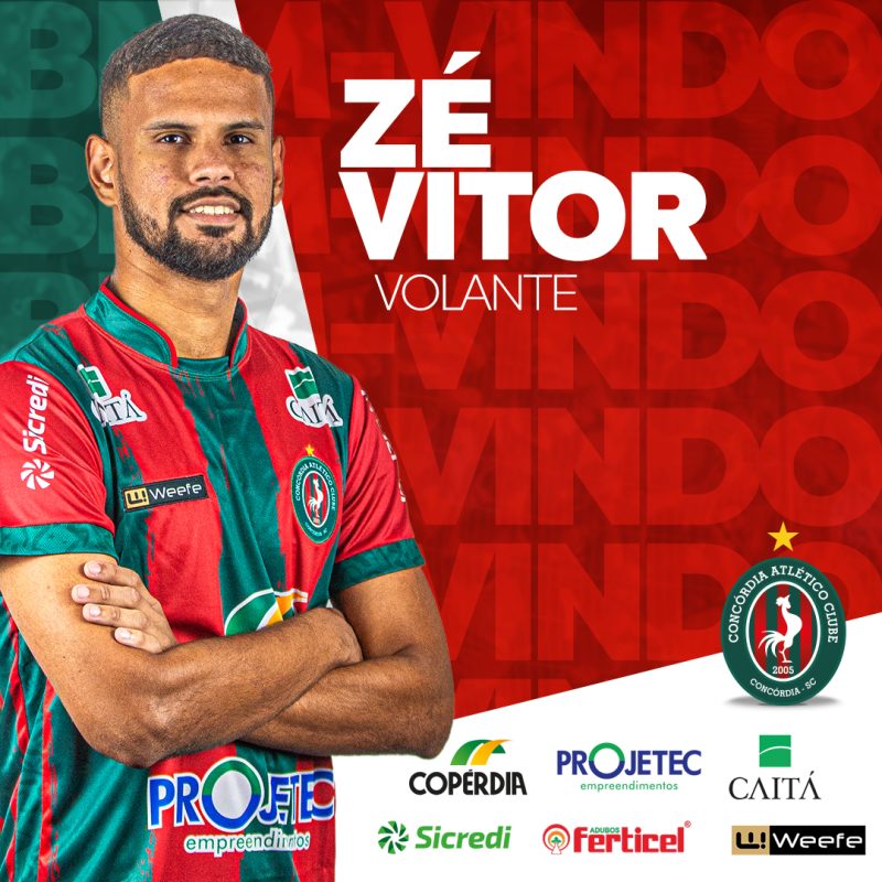 Concórdia acerta a contratação do volante Zé Vitor