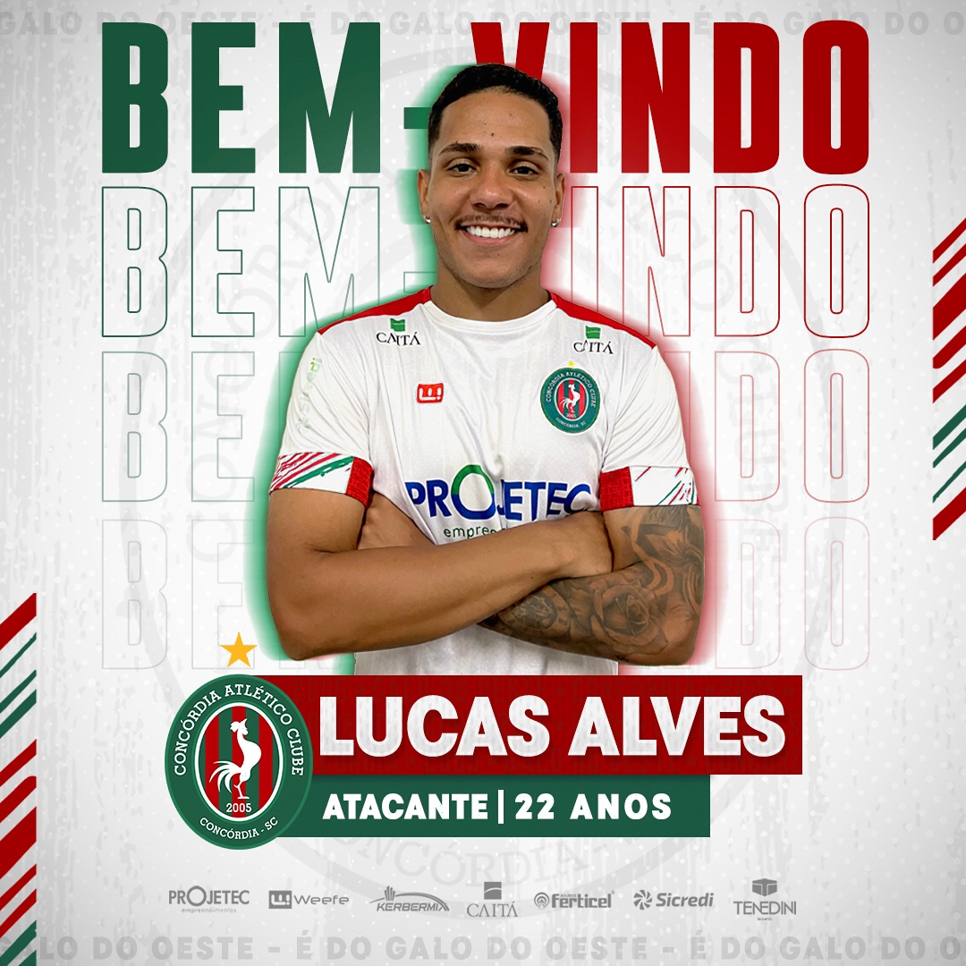 Lucas Alves é o novo reforço do Concórdia